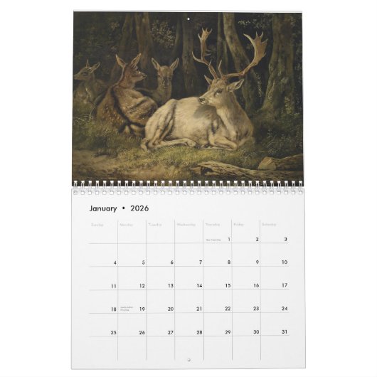 Calendrier Cerf à l'Art II (Jan 2026)