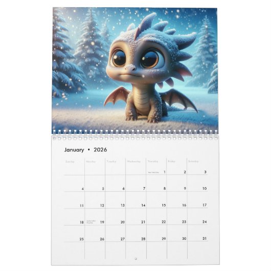 Calendrier Cerfs-volants: saisons dans le Dragon Land (Jan 2026)