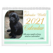 Calendrier C'est un Lab's World de 12 mois (Protection)