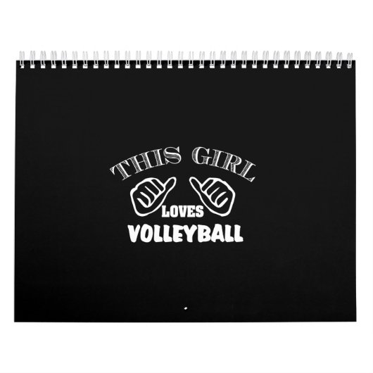 Calendrier cette fille adore le volley-ball (Protection)