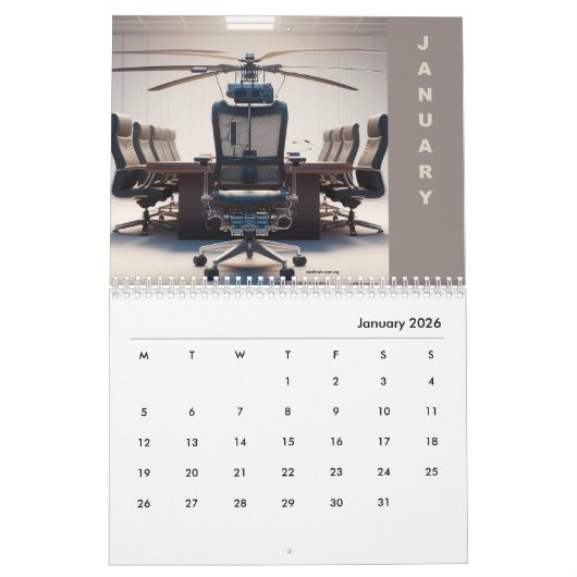 Calendrier Chaises volantes nigérianes (Art AI) (Jan 2026)