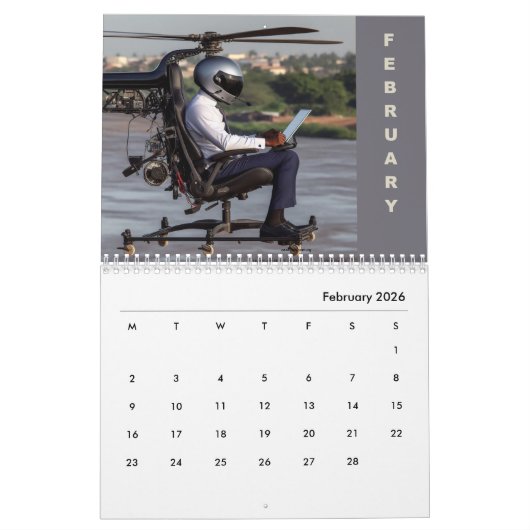Calendrier Chaises volantes nigérianes (Art AI) (Feb 2026)