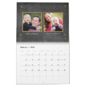Calendrier Chalkboard & Faux Gold Parties scintillant Photo C (Feb 2026)