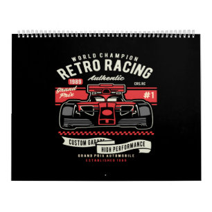 Calendrier champion du monde de course rétro