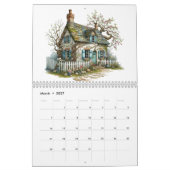 Calendrier Charmant chalet aquarelle (Mar 2027)