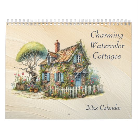 Calendrier Charmant chalet aquarelle (Protection)