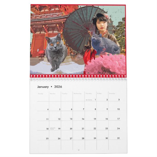 Calendrier Chartreux  (Jan 2026)