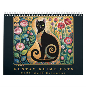 Calendrier Chat de Gustav Klimt Chat élégant Art Nouveau 20
