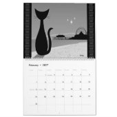 Calendrier Chat de voyage milieu de siècle (Feb 2027)