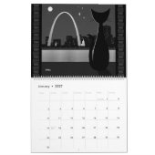 Calendrier Chat de voyage milieu de siècle (Jan 2027)