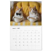 Calendrier Chat Élégant 2027 Chat (Mar 2027)