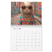 Calendrier Chat Hippie, Chat (Jan 2027)