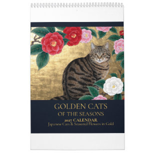Calendrier Chat Japonais 2027 Chats Dorés