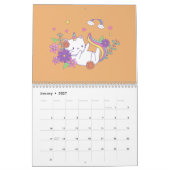 Calendrier chat mignon avec amour et paix (Jan 2027)