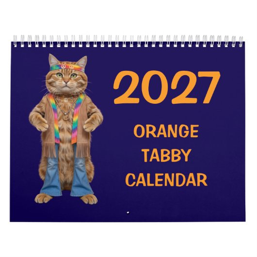 Calendrier Chat Orange Tabby 2027 (Protection)