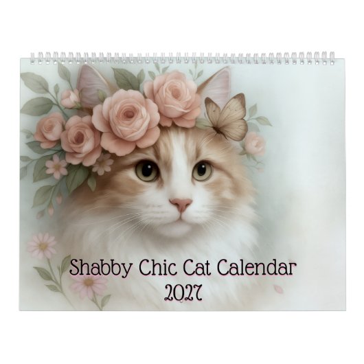 Calendrier Chat Shabby Chic 2027 (Protection)