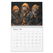 Calendrier Chat Thug, Calendrier Chat Gangster, Ch (Feb 2027)