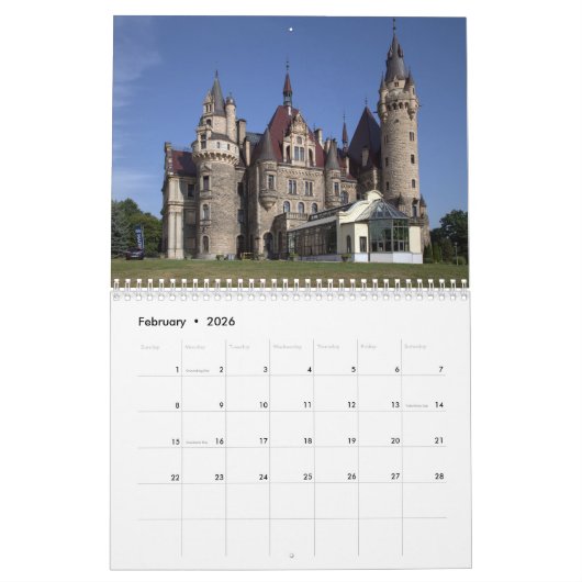 Calendrier Châteaux Cool (Feb 2026)