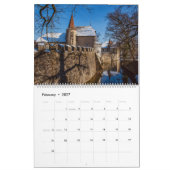 Calendrier Châteaux Quatre saisons conte de fées Wall (Feb 2027)