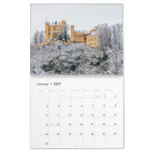 Calendrier Châteaux Quatre saisons conte de fées Wall (Jan 2027)