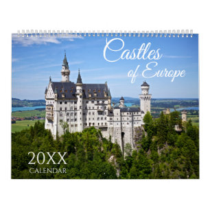 Calendrier Châteaux Scéniques Européens d'Europe Mural 2027