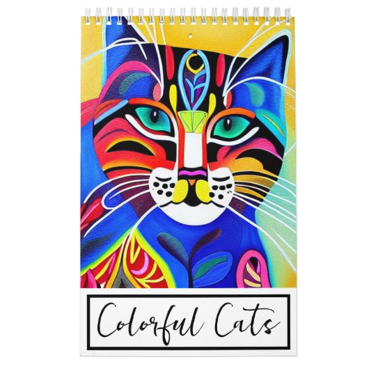 Calendrier Chats colorés (Protection)