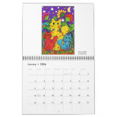 Calendrier Chats colorés Fun mignon Whimsical 2022 Kitty Art (Jan 2026)