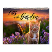 Calendrier Chats dans le Jardin (Protection)