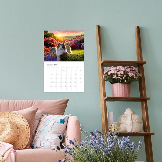 Calendrier Chats dans le Jardin