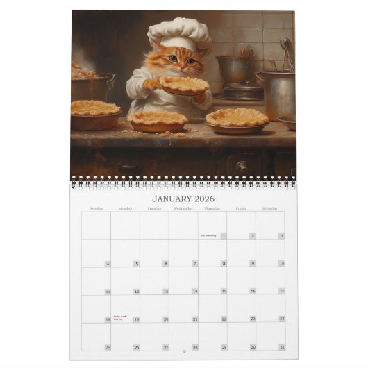 Calendrier Chats dans les tableaux anciens maîtres 2026 Calen (Jan 2026)