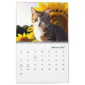 Calendrier Chats de tournesol 2025 (Feb 2027)