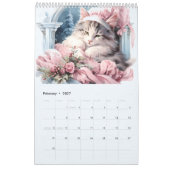 Calendrier Chats d'hiver sous les fenêtres (Feb 2027)