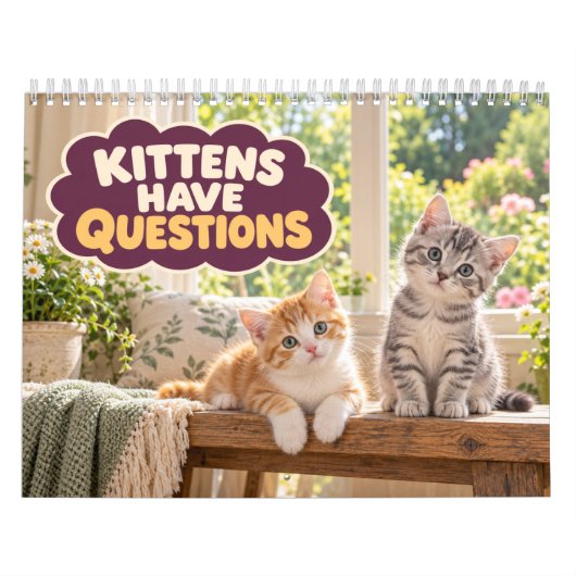 Calendrier Chats Drôles Ont Des Questions (Protection)