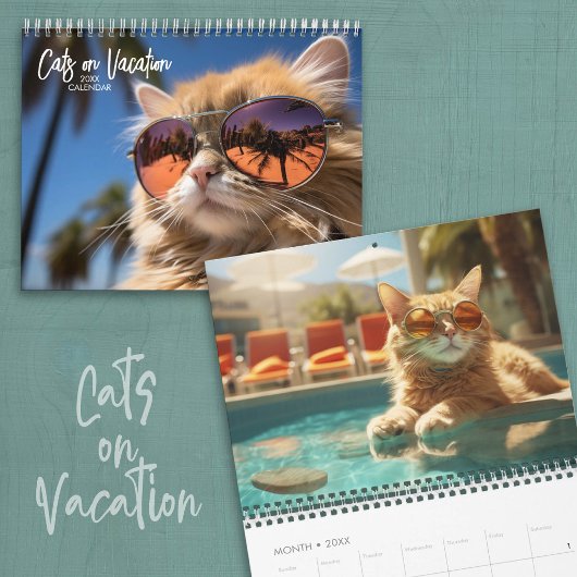 Calendrier Chats en vacances