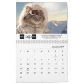 Calendrier Chats en Vacances - Ajouter Logo Pour Cadeau Profe (Jan 2027)