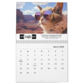Calendrier Chats en Vacances - Ajouter Logo Pour Cadeau Profe (Mar 2026)