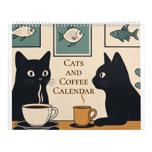 Calendrier Chats et Café (Protection)