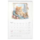 Calendrier Chats et chatons Aquarelle Dressup (Mar 2027)