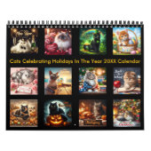 Calendrier Chats Fête Des Vacances En Année 20XX (Protection)