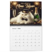 Calendrier Chats Fête Des Vacances En Année 20XX (Jan 2026)