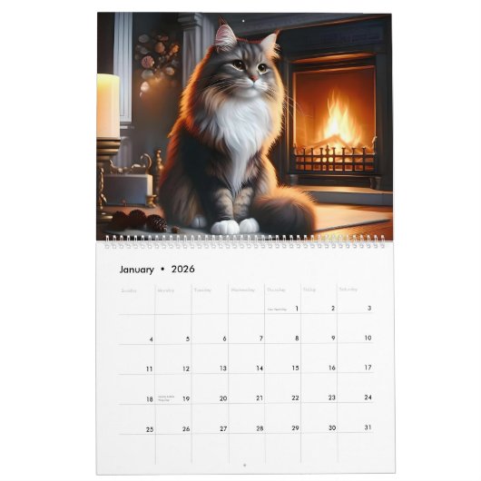 Calendrier Chats modernes en art (Jan 2026)