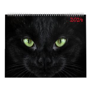 Calendrier chats noirs mignons