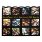 Calendrier Chats persans élégants dans des moments douillets  (Protection)