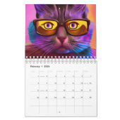 Calendrier Chats portant des lunettes AI Généré (Feb 2026)