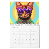 Calendrier Chats portant des lunettes AI Généré (Mar 2026)