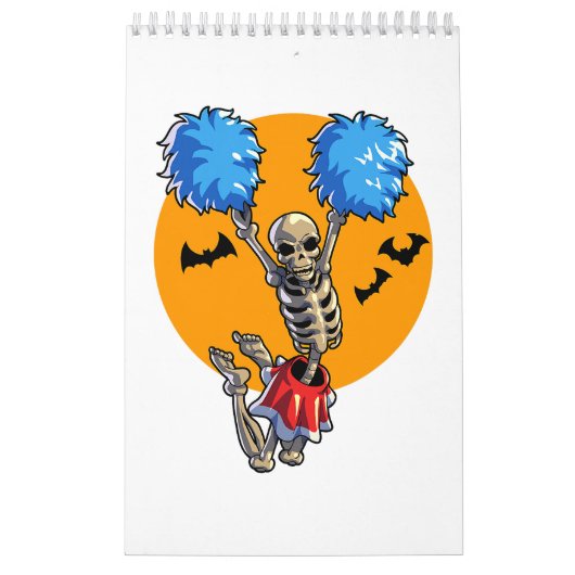Calendrier Cheerled Skeleton Halloween Cheer Maman Filles Wo (Protection)