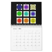 Calendrier "Chemin Chakra" Guérir les Mandalas (Jan 2026)