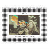 Calendrier Chèque de bison noir et blanc 2025 Photo (Protection)