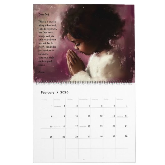 Calendrier Cher Dieu (Feb 2026)