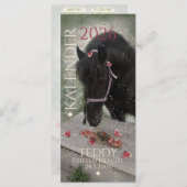 Calendrier Cheval - Carte de vœux 2026 (Devant / Derrière)